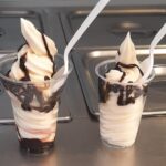 A photo of our Sundaes at Loaves and Fishes Family Kitchen in Temiskaming Shores. Stop by for dessert at our food truck and restuarant! Soft serve ice cream and hard scoop in Elk Lake and Englehart.