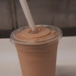 A photo of our chocolate milkshake at Loaves and Fishes Family Kitchen in Timiskaming Shores.